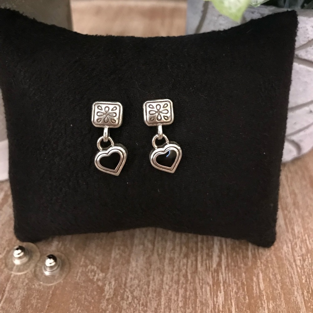 BRIGHTON Silver and Black Earrings